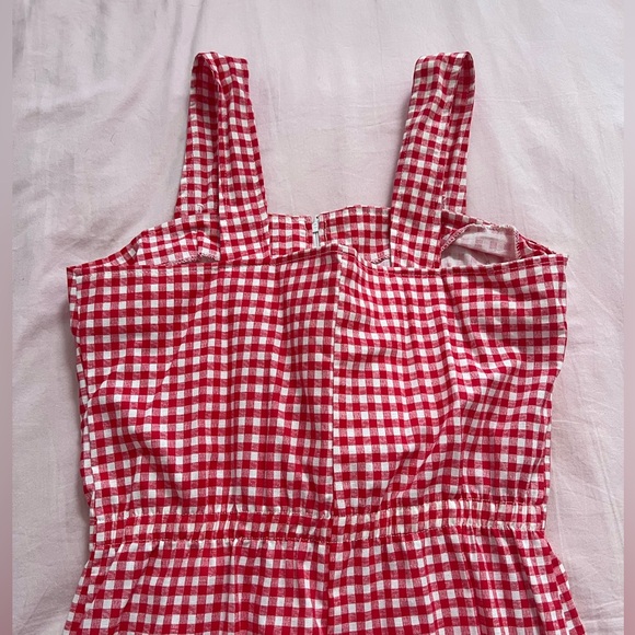 Vintage JCPenney Red Checkered Women's Jumpsuit - Picture 8 of 9